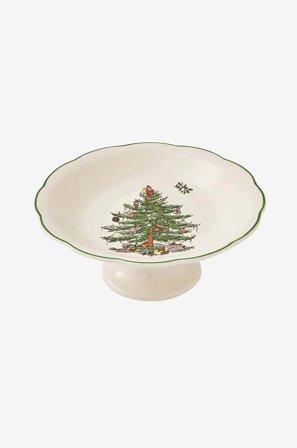 Spode - Jalallinen kakkuvati Christmas Tree, halkaisija 18 cm - Valkoinen - Tarjoiluvadit - - Homeroom