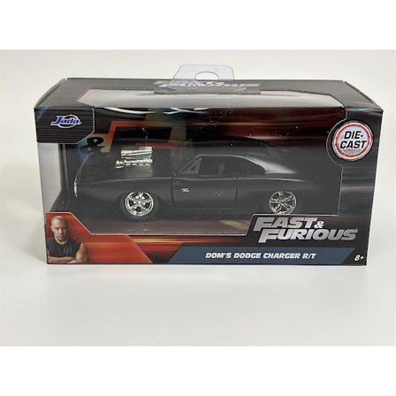 Fast and Furious Doms Dodge Charger R/T Matt Svart 1:32 Skala Jada 253202000 97214