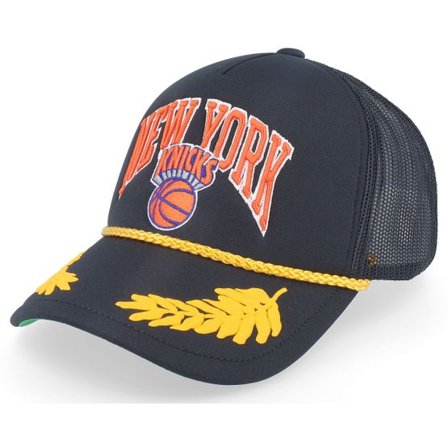 Mitchell & Ness - NBA Svart trucker Keps - New York Knicks Gold Leaf Hwc Black Trucker @ Hatstore