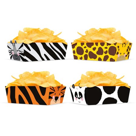 Vilda Djur - Snackslåda 4-pack - Partyninja.se