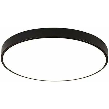 Rund LED-taklampe, 12W Moderne svart LED-taklampe IP54 Vanntett, LED-taklampe for bad, stue, kjøkken, soverom, korridor Ø 22cm