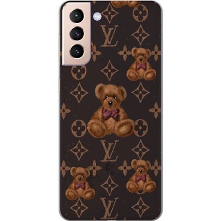 Kompatibel Mobilcover til Samsung Galaxy S21 Bjørne med mønster luksuriøst logo mode stil