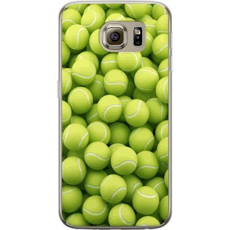 Kompatibel Mobilcover til Samsung Samsung Galaxy S6 Mønster af grønne tennisbolde i høj detalje, sporty motiv med gentagende tekstur og stærke far