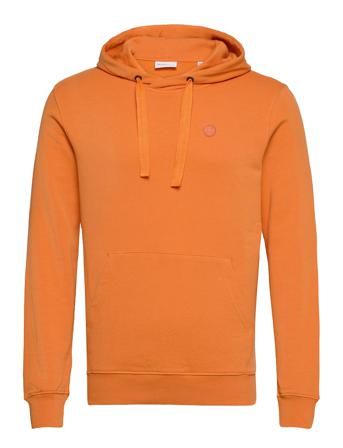 Elm Hood Basic Badge Sweat - Gots/V Huppari Oranssi Knowledge Cotton Apparel