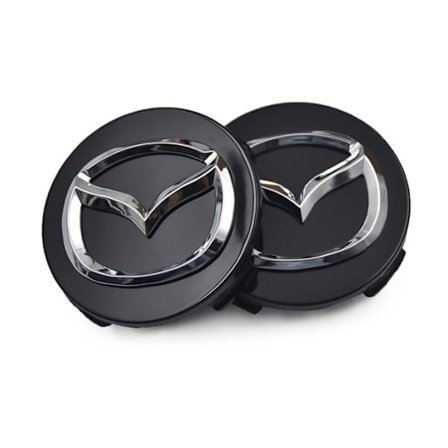 Nya 4x56mm Mazda Silver Center Caps Logo Emblem Badge Hub Caps Ri
