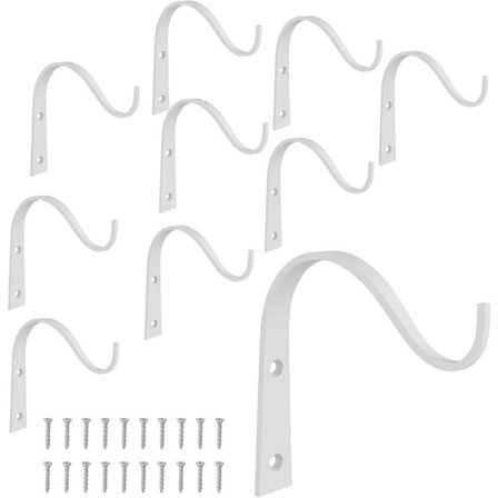 Vægkrog jernwire kroge til planter og lys 4/6/10/12-pak metalophæng udendørs indendørs_TF_TF