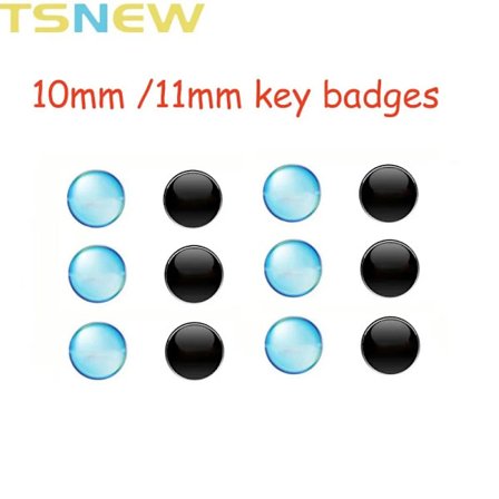 20 stk./lot 10 mm 11 mm til VW B-MW til SEAT bilnøglelogo til E46 E39 USW bil Epoxy Resin Crystal bilnøgleemblem