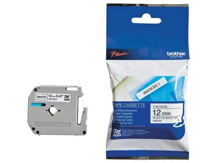Brother Tape MK231 12mm svart på vit - Lyreco - Kontorsmaskiner - Märkmaskiner och tape - Tape - Brother M