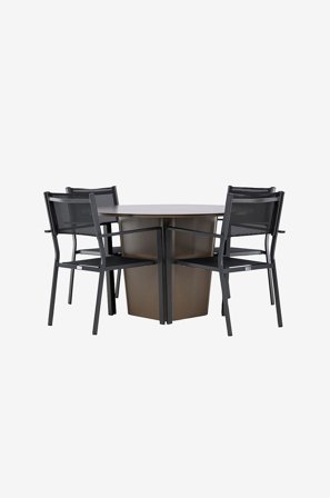 Venture Home - Santa Fe Spisesett med stolene Copacabana - Svart - Spisegrupper - Fra Homeroom