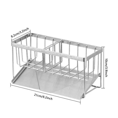 Køkkenvask Organizer Caddy Sink Caddy Svampebørsteholder med afløbsbakke