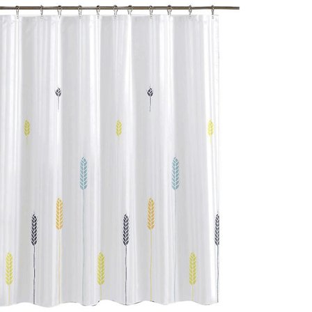 Enkelt og vakkert dusjforheng, 200x180cm polyester, maskinvaskbart, badekarforheng for bad