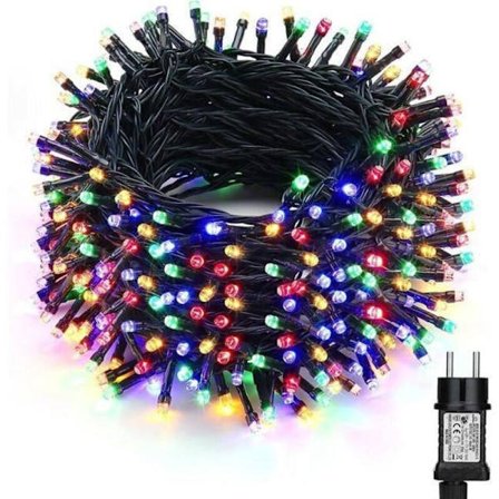 50m Udendørs LED Lys Kæde 500 LEDs Multicolor med Stik til Jul Bryllup Fest Hjem Have