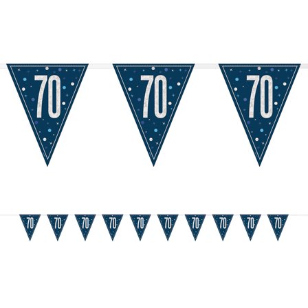 Vimpelgirlang 70 år Mörkblå 2,74 m