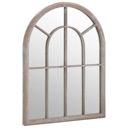 Vidaxl Trädgårdsspegel Sand 60x45 Cm Järn För Utomhusbruk Creme