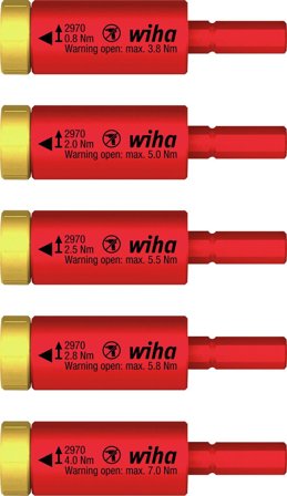 Wiha easyTorque 41479 Momentadaptersett for slimBits og slimVario-holdere, 5 deler, Maskintilbehør & forbruk