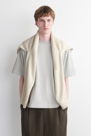 COS Homme T-Shirt En Coton Épais in Bleu