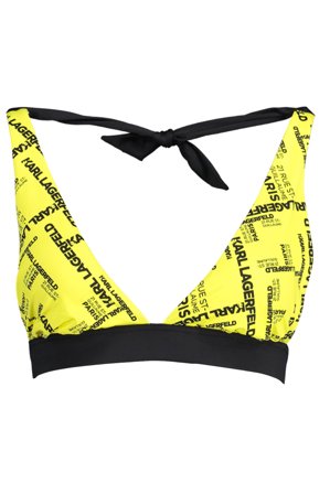 Karl Lagerfeld Beachwear Costume Parte Sopra Donna Giallo