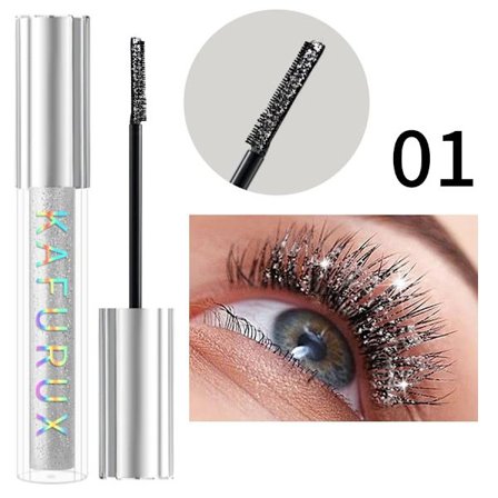 1 st Diamant Mascara Glänsande Söt Säker Glitter Ögonfransar Snabbtorkande Långvarig Böjande Tjock Mascara Skimmer Smink Ögonkosmetika