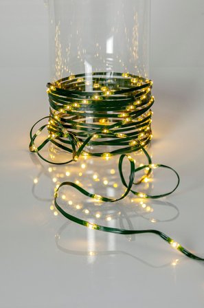 Star Trading - Lyskæde Dew Drop Micro 1500 cm - Grøn - Julebelysning udendørs - Fra Homeroom