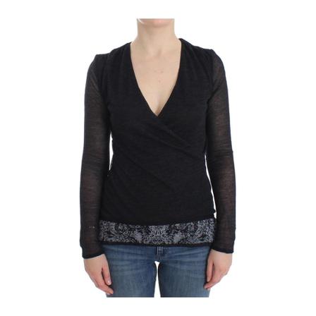 Ermanno Scervino Long Sleeve Sweater Sort, Dame
