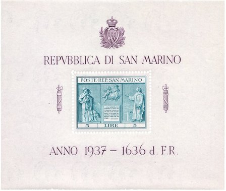 San Marino 1937 - MICHEL blok 1 - Postfrisk