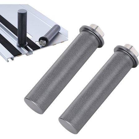 Pakke med 20mm Arbejdsbænksstop i Aluminiumlegeringer til MFT-borde, Træbearbejdning og DIY-projekter, Skydesporstop til Føringskinne