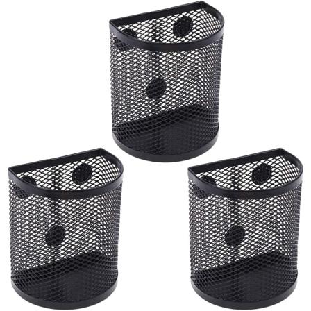3 stk magnetiske nettarrangører, penneholder oppbevaringskurver for St
