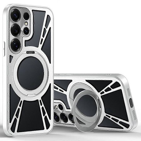 Til Samsung Galaxy S23 Ultra Cover Magnetisk Støtteben Hul Varmeafledning Silikone + PC + Metal B