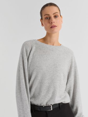 Kashmirgenser "Embla" - lys grå. Gratis frakt XS