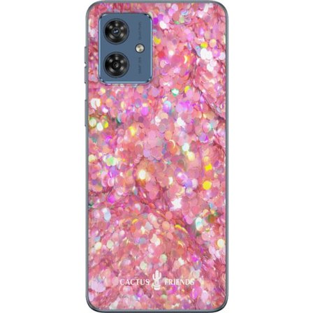 Yhteensopiva Puhelinkuori Motorola Motorola Moto G54 Cactus and Friends – PinkGlitter