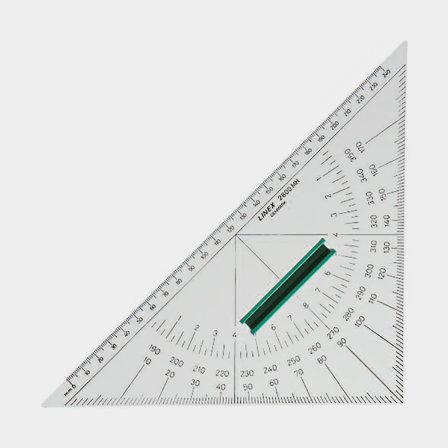 Trasportatore / righello triangolare Linex 2800MH, 280 mm, stampa a tinta unita, con impugnatura