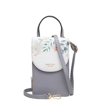 Skulderveske, berøringsskjerm for kvinner, mobilveske for å henge liten skulderveske Lær Crossbody-veske Telefonveske for iPhone 14/1 Lilla