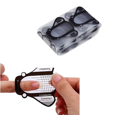 100 stk. Neglekunst Tips Forlængelse, Neglekunst Overførsel Sticker Form Guide Sticker Manicure Design Dekoration Tilbehør