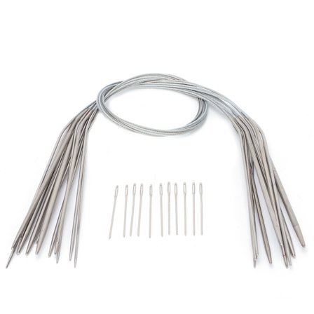 Cirkulære Hæklenåle i Rustfrit Stål Runde Strikkepinde Forskellige Størrelser 120 cm