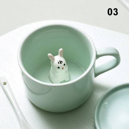 3D Dyre Krus Dyr Indeni Koppen Tegneserie Keramisk Figur Te Kop Jule Fødselsdagsgave Til Børn Kvinder Mænd Kaffekrus 3