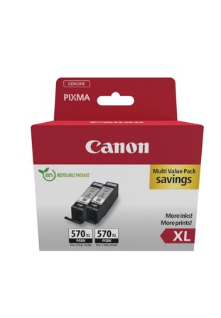 Canon PGI-570PGBK XL Twin Pack - 2-pack - XL - svart - original - blekkbeholder