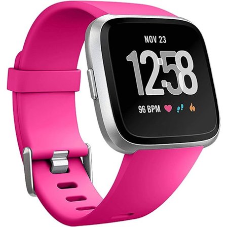 Smartwatch-armbandet är kompatibelt med Fitbit Versa Smartwatch, Versa 2 och Versa Lite se-klockor för kvinnor och män( Rose Pink-S)