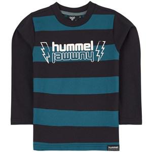 Kids - Hummel Blue Stripe Hmlvolt T-Shirt 8 years (128 cm) - Tops - 8 years (128 cm) - Blue