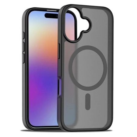 BOOM Telefontaske til iPhone 17 MagSafe TPU Ramme Akryl - Sort