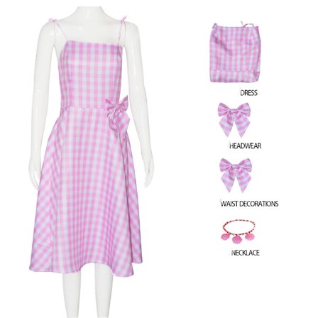 Mub- 2023 filmkostume Barbie Ken Cos Real Life Film Barbie kjole med tilbehør til voksne og børn