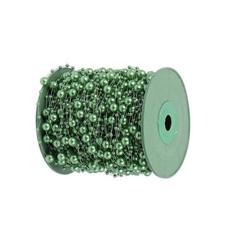 Keinotekoiset helmet helminauha kukka koriste juhlakoristeet vihreä 60M 1 rullassa 1kpl