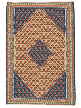 Small Kilim Senneh Fine Rug 104X153 Wool