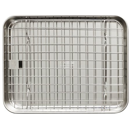 Culimat Gastro-bakke og rist 26,5 x 20,5 x 2,5 cm, rustfrit stål - Sølv | KitchenOne