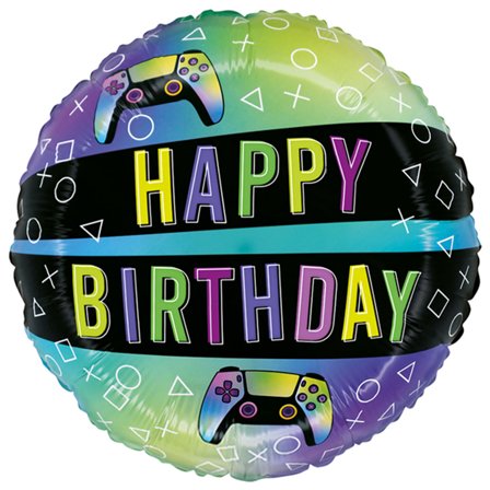 Folieballon Gaming Happy Birthday