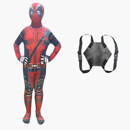 Deadpool Kostyme Superhelt Cosplay Kostymer Superhelt Barn Bodysuit 3D Stil Halloween Cosplay Kostymer Sverdbag 6