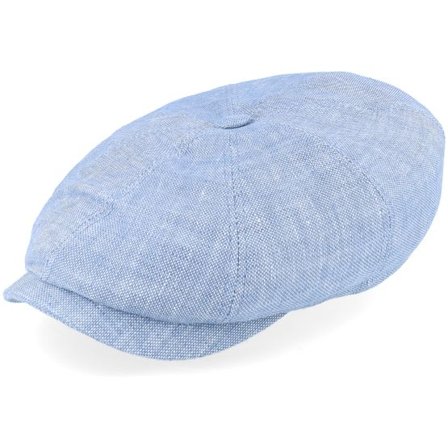 Stetson - Blå flatcap Keps - Hatteras Linen Light Blue Flat Cap @ Hatstore
