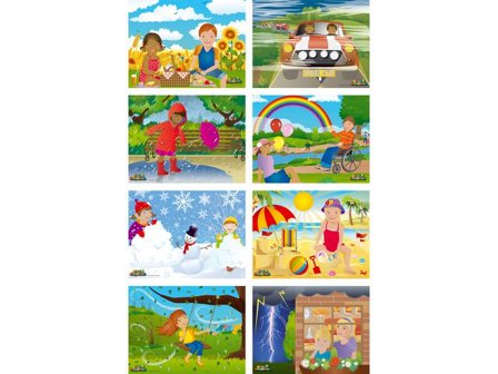 Pusselset ``Vädret`` - Lyreco - Skola och förskola - Lekmaterial - Pussel - Askpussel