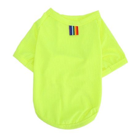 Hunde Kortærmet T-shirt Komfortabel Åndbar Strækbar til Små Hunde i Grøn XL til Forår Sommer