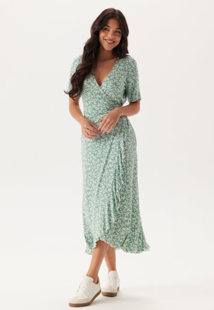 Happy Holly - Frill S/S Wrap Dress - 32/34