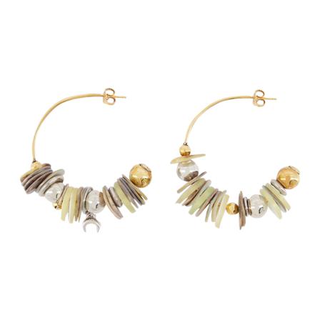 Marine Serre, Earrings Geel, Dames, Maat:ONE Size